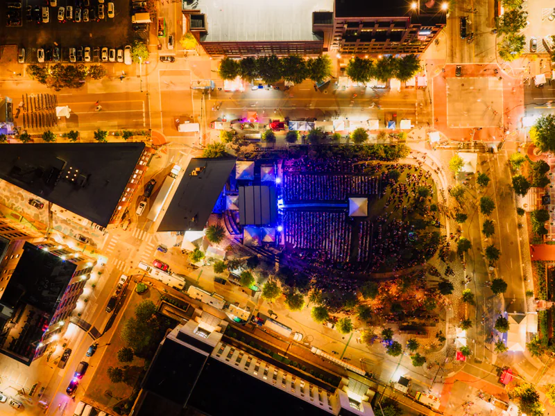 Urban public event where police drone detection must coordinate airspace awareness and ground response