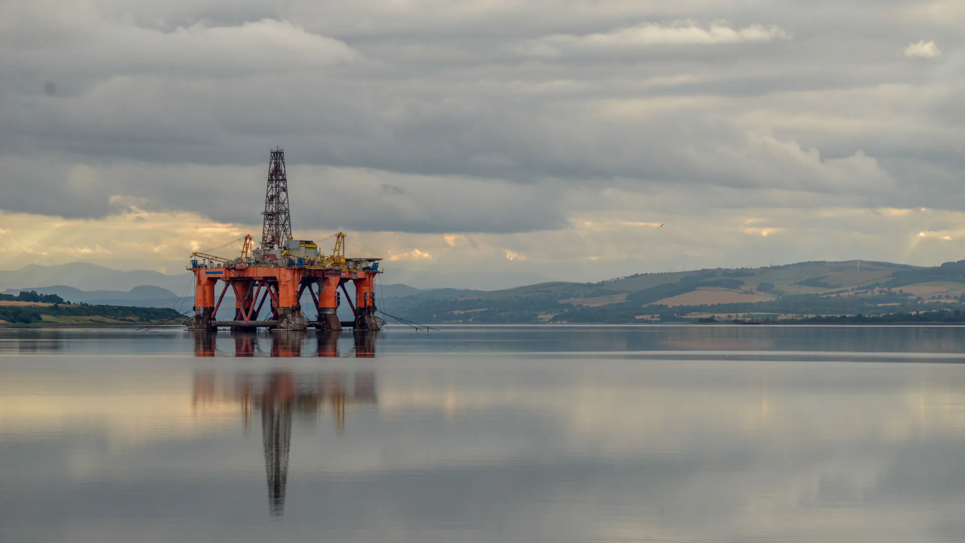 Offshore production infrastructure showing the operating context for an ROV pipeline inspection