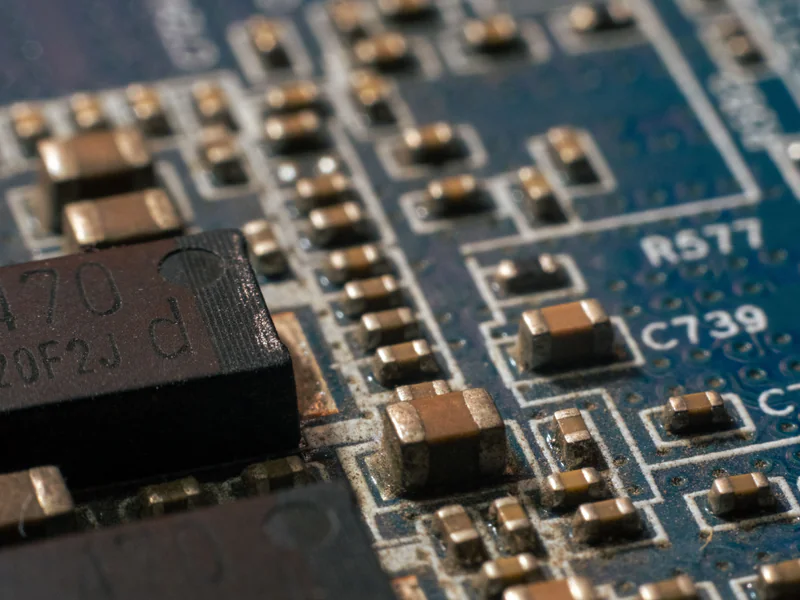 Electronic circuit-board components illustrating why procurement review extends beyond the aircraft brand and final assembly
