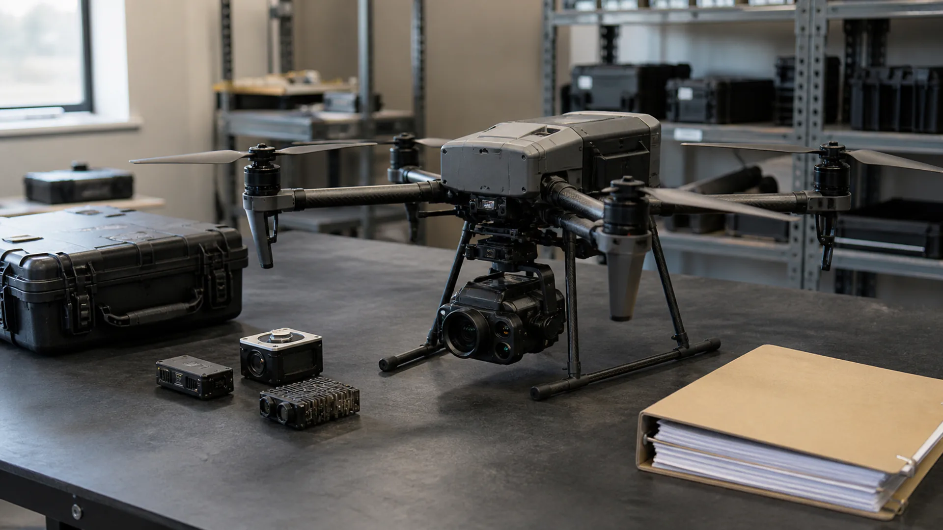 Professional multirotor drone representing the platform, component and supplier scope reviewed during procurement