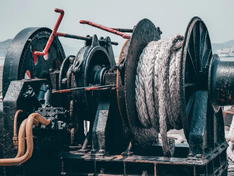 Marine cable reel illustrating the handling storage and maintenance costs of an inspection ROV tether